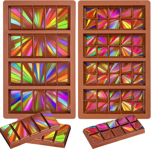 Miniatura 9 de Webake Molde de barra de chocolate profundo para relleno, molde de silicona para chocolate para rellenar chocolate, caramelos, cera derretida