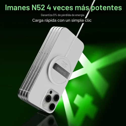 Miniatura 8 de Nuevo para cargador MagSafe: almohadilla de carga inalámbrica magnética para iPhone 17, 16, 15, 14, 13, 12, AirPods 4-2 Pro, imán fuerte, con bloque