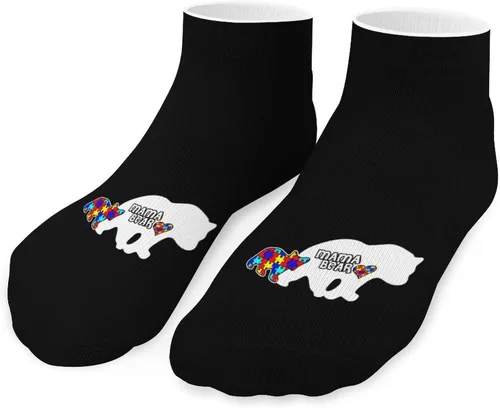 Divertidos calcetines de tobillo para concientización sobre el autismo, calcetines deportivos de corte bajo para hombres y mujeres