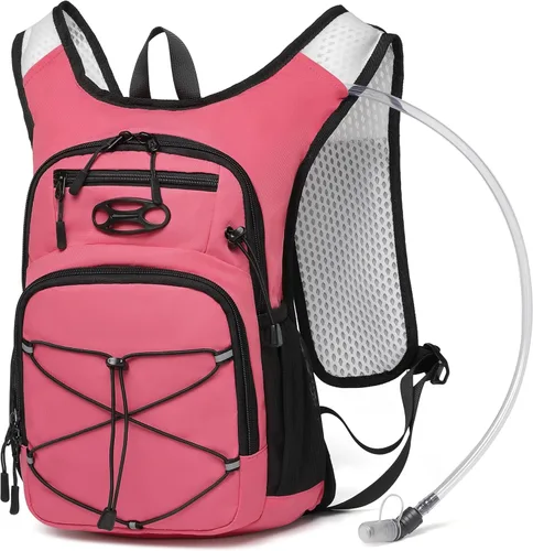Miniatura 13 de Mochila de hidratación ligera Wotony con vejiga de agua de 2L O 3L para ciclismo, senderismo, rave - Mochila de agua para hombres y mujeres