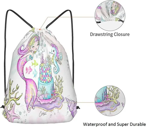 Miniatura 5 de Beabes Bolsas con cordón abstracto Mochila Bolsa de gimnasio Bolsa de cordón, Multi-a218, Mochilas de viaje