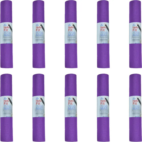 Miniatura 11 de Paquete de 10 tapetes de yoga antideslizantes de 68 x 24 pulgadas, tapete de gimnasio de 0.157 in de grosor para fitness y estiramiento, tapetes