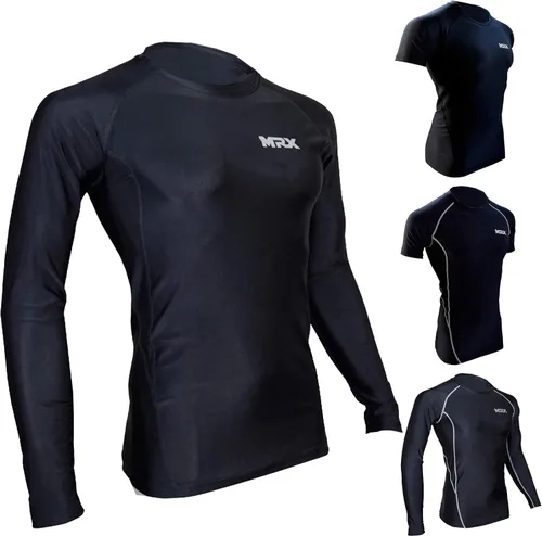 MRX BOXING & FITNESS Camisas de compresión para hombre, atléticas, gimnasio, entrenamiento, protección contra erupciones, manga completa, capa base