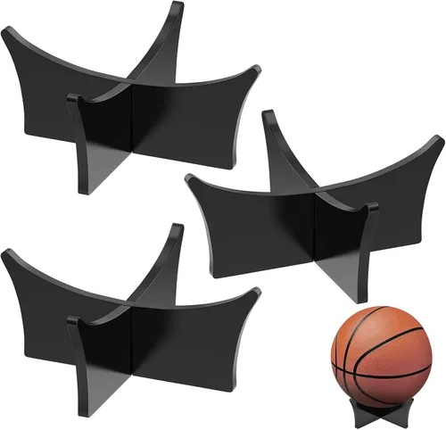 CANIPHA Soporte de bola de acrílico - Soporte de exhibición para fútbol, baloncesto, fútbol, voleibol, rugby y más - Escaparate de trofeos y