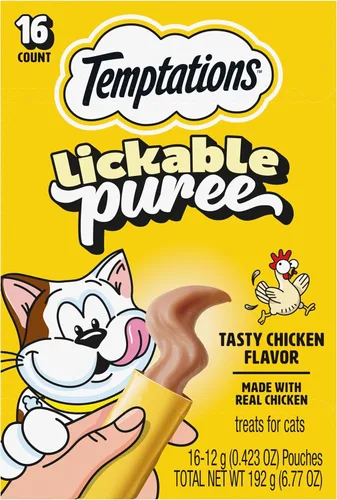 Miniatura 19 de Temptations Paquete variado de puré cremoso de golosinas para gatos lamibles, tubos de 0.42 onzas, 48