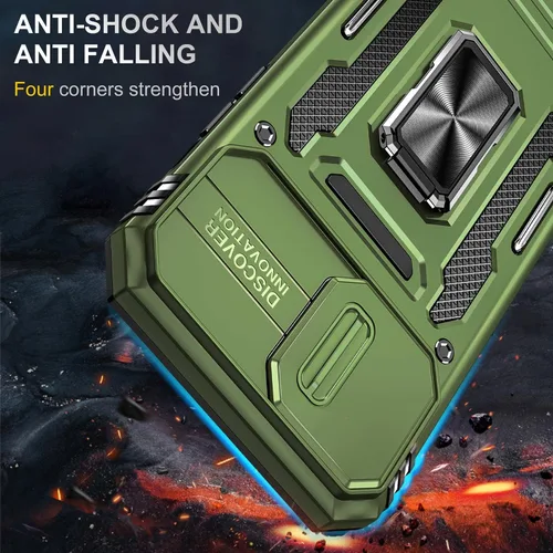 Miniatura 75 de Funda para iPhone 13 Pro con funda para cámara, con soporte de anillo para soporte, con función de montaje magnético para automóvil, para iPhone 13