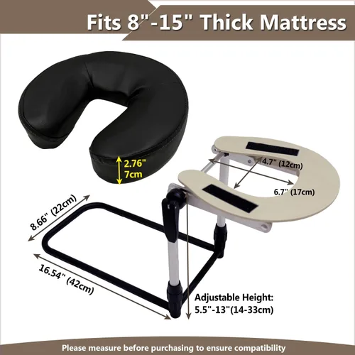 Miniatura 2 de Reposacabezas de masaje para cama facial, kit de masaje ajustable para el hogar, cojín de cabeza para boca abajo, soporte para reposacabezas