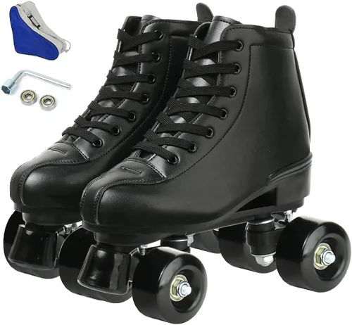 Patines unisex de doble fila, cuatro ruedas, patines altos, patrón de rayos, para principiantes, mujeres, hombres, niños y niñas