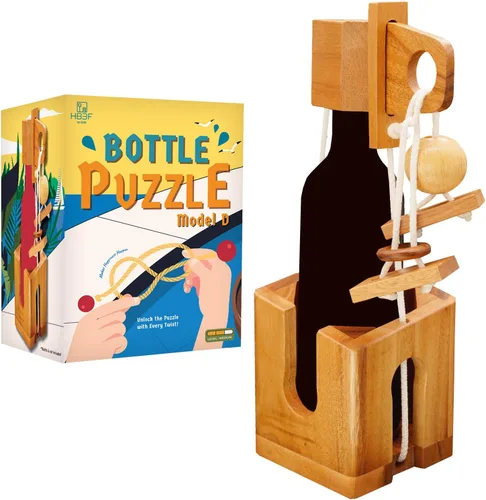 Miniatura 12 de BSIRI Piensa para el rompecabezas de botellas desafiante juego para el cerebro y soporte funcional Ideal para amantes de botellas y divertidos