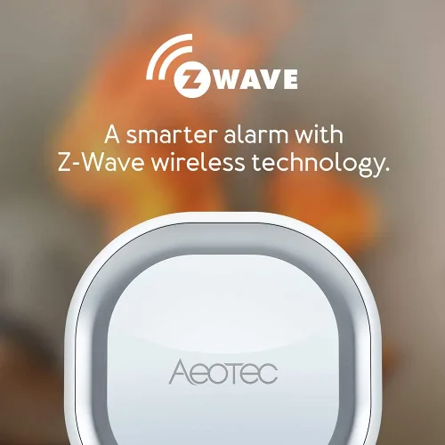 Miniatura 4 de Aeotec Siren 6, Z-Wave Plus S2 habilitado Zwave Siren Altavoz de seguridad, sonido y luz montado en la pared, alarma Zwave con batería de respaldo