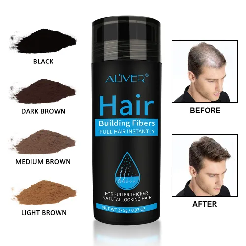 Miniatura 3 de ELAIMEI Fibras de cabello negro para cabello fino, fórmula natural, polvo sin perfume, negro, unisex, adultos, hombres y mujeres