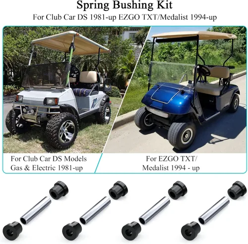 Miniatura 3 de Kit de Bujes y Mangas de Resorte Trasero para Carrito de Golf EZGO TXT/Medalist (94+) Gas/Eléctrico, Club Car DS 1992 en adelante, Incluye 8 Bujes