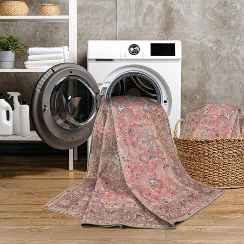 Miniatura 169 de GLN Rugs Traditional Collection - Alfombra de felpilla lavable a máquina, tradicional lavable, antideslizante, alfombra de felpilla de pelo corto