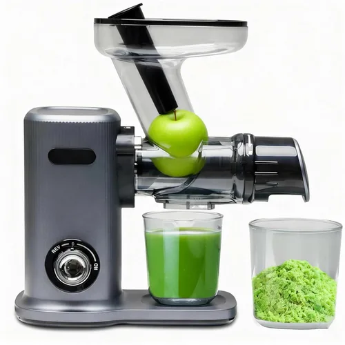 Miniatura 9 de Simple Deluxe Exprimidor de prensa en frío, exprimidor de masticación lenta con canal de alimentación ancho, alto rendimiento de jugo y libre de BPA