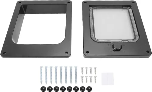 Miniatura 9 de Fabater Cat Door, Safety Pet Door for Pets Up to 25 Lb, 4 Way Locking Cat Flap Door for Interior Exterior Door, Window and Wall, Weatherproof & Easy