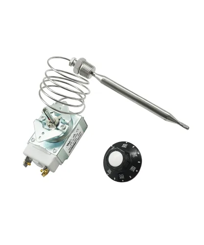 Termostato RX-2-24 para freidora (con perilla), caja de rosca macho de 3/8 pulgadas, repuesto para Robertshaw 5300-402, termostato RX-10-24