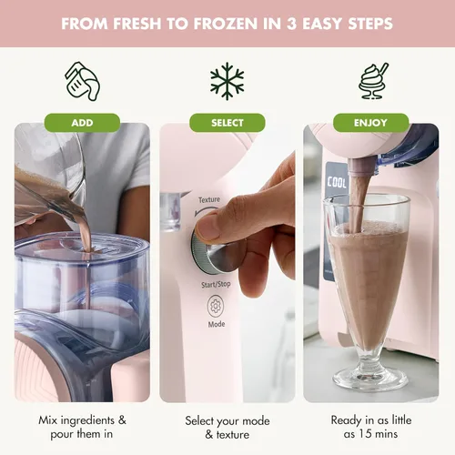 Miniatura 4 de GreenPan Máquina para hacer helados y granizados, suave, sorbete, margaritas, batidos, yogur congelado, sin precongelación, listo en 15 minutos, 6