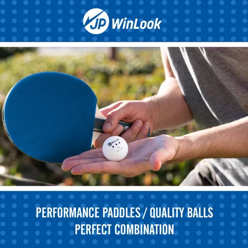 Miniatura 5 de JP WinLook Juego de palas de ping pong, juego de paletas de tenis de mesa portátil con palas de ping pong, estuche profesional y pelotas de ping