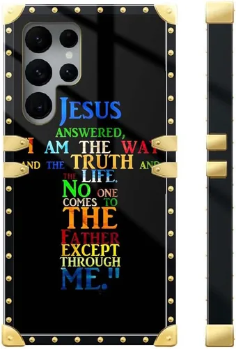 Miniatura 3 de Funda compatible con Samsung Galaxy S22 Ultra, funda protectora de TPU suave a prueba de golpes, con diseño de cruz de Jesús de la Biblia de Cristo