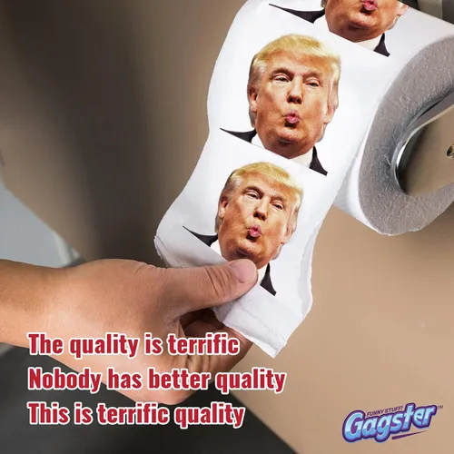 Miniatura 3 de Rollo de Papel Higiénico Político de Trump por Gagster - 3 Capas de Papel Higiénico Divertido y Novedoso con Imagen a Todo Color - 200 Hojas por