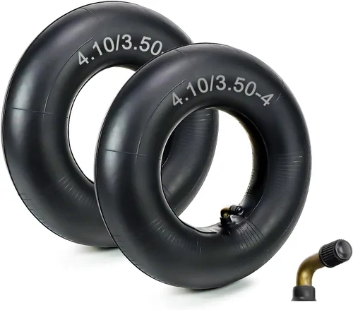 Cámaras de aire de 4.10/3.50-4" con vástago de válvula curvado TR87 (paquete de 2) por Cenipar Cámara de aire de repuesto resistente para llanta de