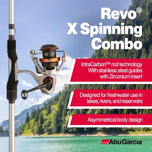 Miniatura 2 de Abu Garcia Revo X Carrete Giratorio y Combo de Caña de Pesca