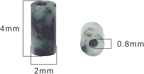 Miniatura 2 de BEADIA Cuentas de tubo de turquesa africana natural Cilindro 2x4mm 38cm/hebra Cuentas de piedra para hacer joyas Cilindro turquesa africano