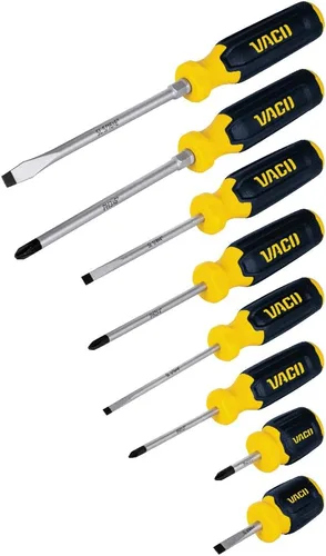 Miniatura 10 de VACO VAC7082 - Juego de destornilladores de 8 piezas, versátiles Phillips y destornilladores ranurados, cuchillas de precisión grabadas con láser
