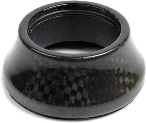 Worlds LIGHTEST - Espaciador cónico de carbono para auriculares integrados, 1-1/8 pulgadas, 0.591 in, brillante