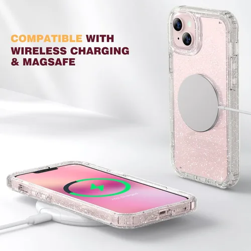 Miniatura 5 de Diaclara Diseñada para iPhone 13, cuerpo completo, resistente con protector de pantalla integrado sensible al tacto, antiarañazos, funda de TPU
