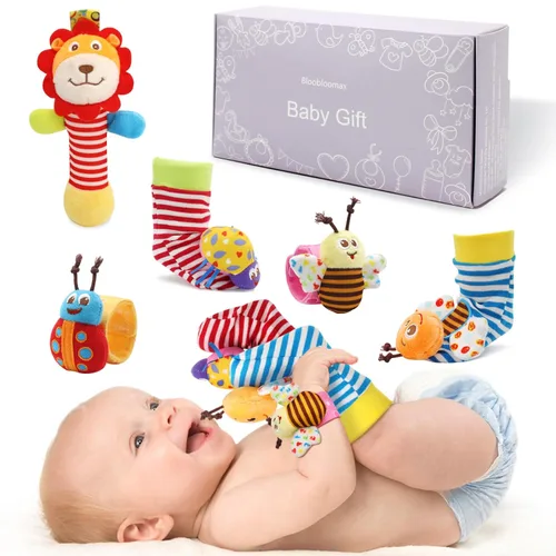 Miniatura 2 de Sonajeros de muñeca para bebés de 0 a 6 meses, calcetines para pies y piernas, tobillos, brazos, mano, pulsera, agitador para niños y niñas de 6 a