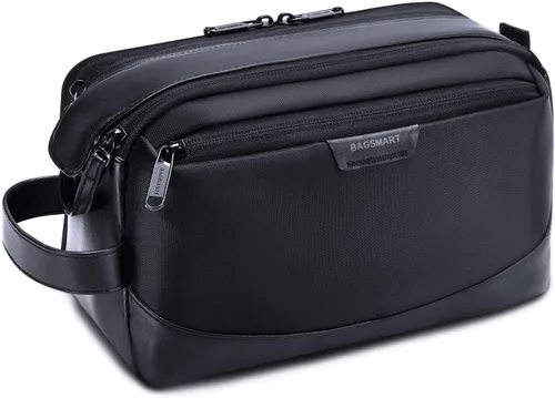 BAGSMART Neceser para hombre, organizador grande de artículos de tocador de viaje, kit Dopp resistente al agua, bolsa de afeitar para accesorios de