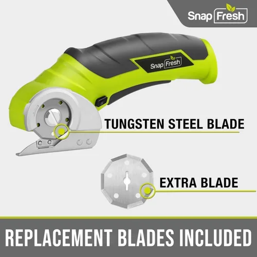 Miniatura 2 de SnapFresh Tijeras Eléctricas Inalámbricas, Cortador de Caja Mini Eléctrico de 4V, Herramienta de Corte de Alfombra y Cartón con Hoja