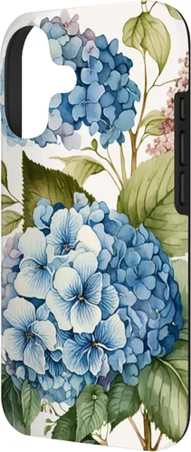 Miniatura 2 de Watercolour Vintage Blue Hydrangea with Flower Flower Case for iPhone 17