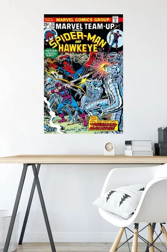 Miniatura 4 de Trends International Marvel Comics - Póster de pared de Hawkeye y Spider-Man Versión premium sin marco