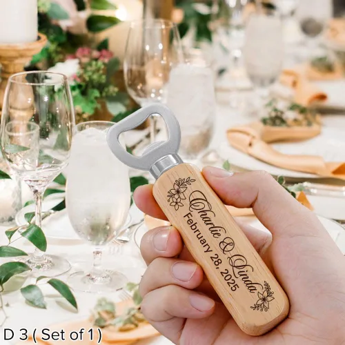 Miniatura 7 de Abrebotellas personalizados, nombres de pareja personalizados de madera y abridores de fecha para regalo de boda, regalos ideales para boda