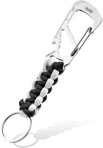 Miniatura 10 de KeyUnity KC00 Llavero de mosquetón de paracord, cordón de paracaídas 550 Multiherramienta para exteriores, mochilas, hombres y mujeres