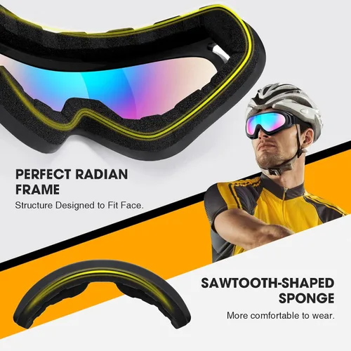 Miniatura 6 de MAMBAOUT Gafas de motocicleta para niños, paquete de 2 gafas de carreras todoterreno para niños y niñas