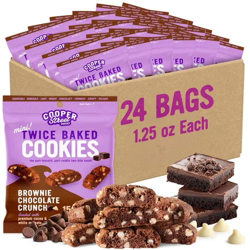 Miniatura 10 de Cooper Street Galletas italianas Biscotti, sabor a naranja y arándano, 1.25 onzas, paquete de 24, sin maní ni lácteos, sabor dulce satisfactorio sin