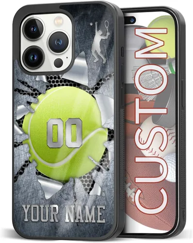 Miniatura 13 de Fundas de teléfono personalizadas con nombre, diseño vintage con textura de metal para iPhone 6, 7, 8, 11, 12, 13, 14, 15, 16, 17 Pro Max Plus Mini