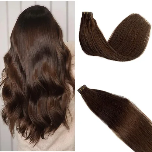 Miniatura 16 de Extensiones de cabello humano rubio con cinta, reflejos rubio ceniza y rubio platino, extensiones de cabello rubio platinado, cinta adhesiva