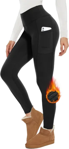 GAYHAY Leggings con bolsillos para mujer, tallas regulares y grandes, pantalones de yoga capri de cintura alta, control de abdomen, compresión para