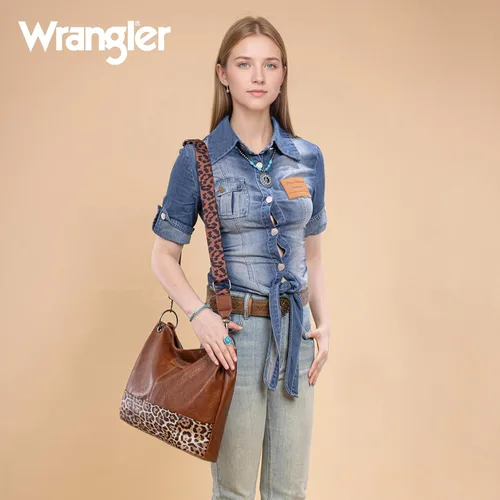 Miniatura 15 de Wrangler Hobo - Bolsas para mujer de cuero vegano con asa superior, bolsos de hombro y bolsos