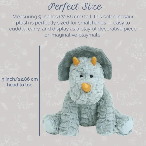 Miniatura 3 de MON AMI Bashful The Dino - Animal de peluche de 9 pulgadas para niños, juguete de peluche de dinosaurio suave, compañero prehistórico abrazable
