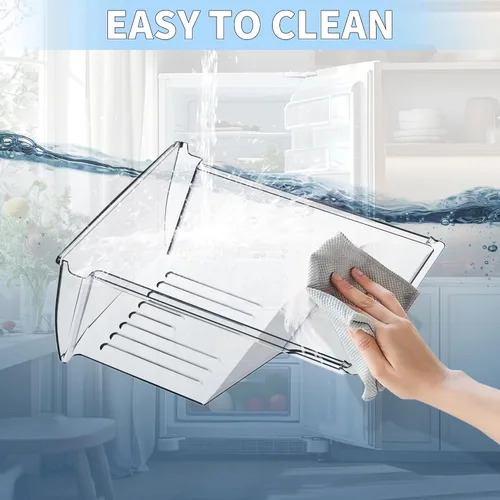 Miniatura 8 de HECASA 240337103 240337102 Reemplazo de bandeja para cajón para verduras de refrigerador para 240337105 240337107 240337108 240337109 Reemplazo