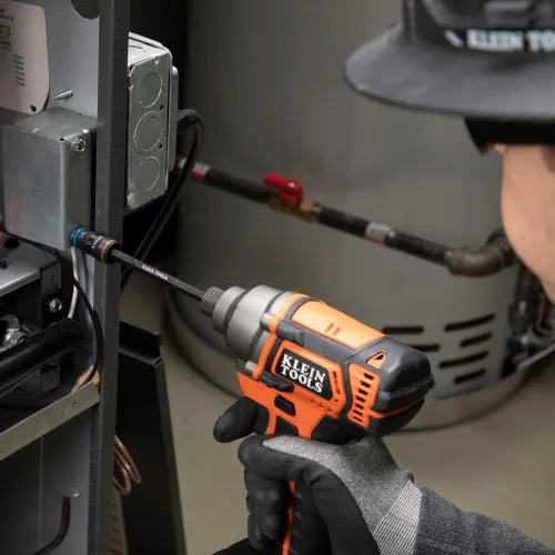 Miniatura 2 de Klein Tools 32910 Destornillador de Impacto, Juego de Dados de Impacto SAE 7 en 1 con Mango, Dado Giratorio con Tamaños de Destornillador de Tuerca