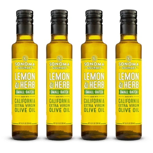 Miniatura 15 de Sonoma Gourmet: Aceite de oliva con sabor a ajo y hierbas Aceite de oliva virgen extra 100% California 8.5 onzas líquidas (paquete de 6)