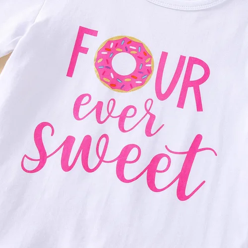 Miniatura 40 de Conjunto de ropa de cumpleaños para bebé niña pequeña, camiseta de manga larga, pantalones de campana, diadema