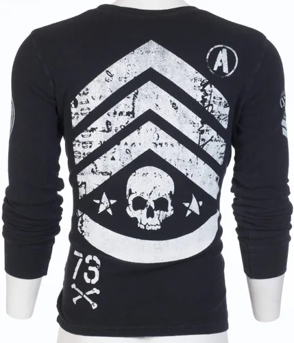Miniatura 8 de Archaic by Affliction - Camisa térmica de manga larga para hombre, Negro