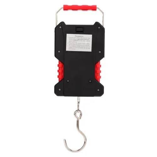 Miniatura 4 de Escala colgante digital de 0.0-110.2 lbs Mini grúa de mano con pantalla LED Escala de peso de pescado con gancho en forma de S para transporte
